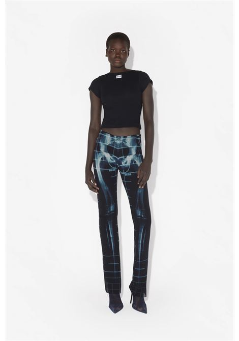 pantaloni squeletor donna neri e blu JEAN PAUL GAULTIER | 25/33-F-PA183-T580005956